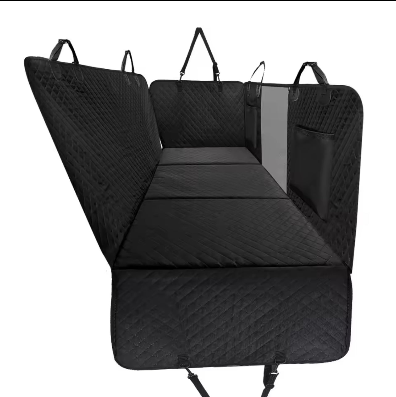 Back seat cover for dogs With hard bottom waterproof safety protector